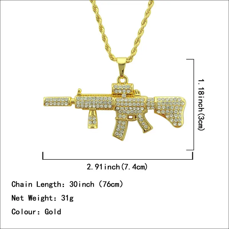 

New Mens Alloy Iced Out Crystal Bling Bling Pendant Necklace Hip Hop Fashion Accessories Male Necklace Jewelry