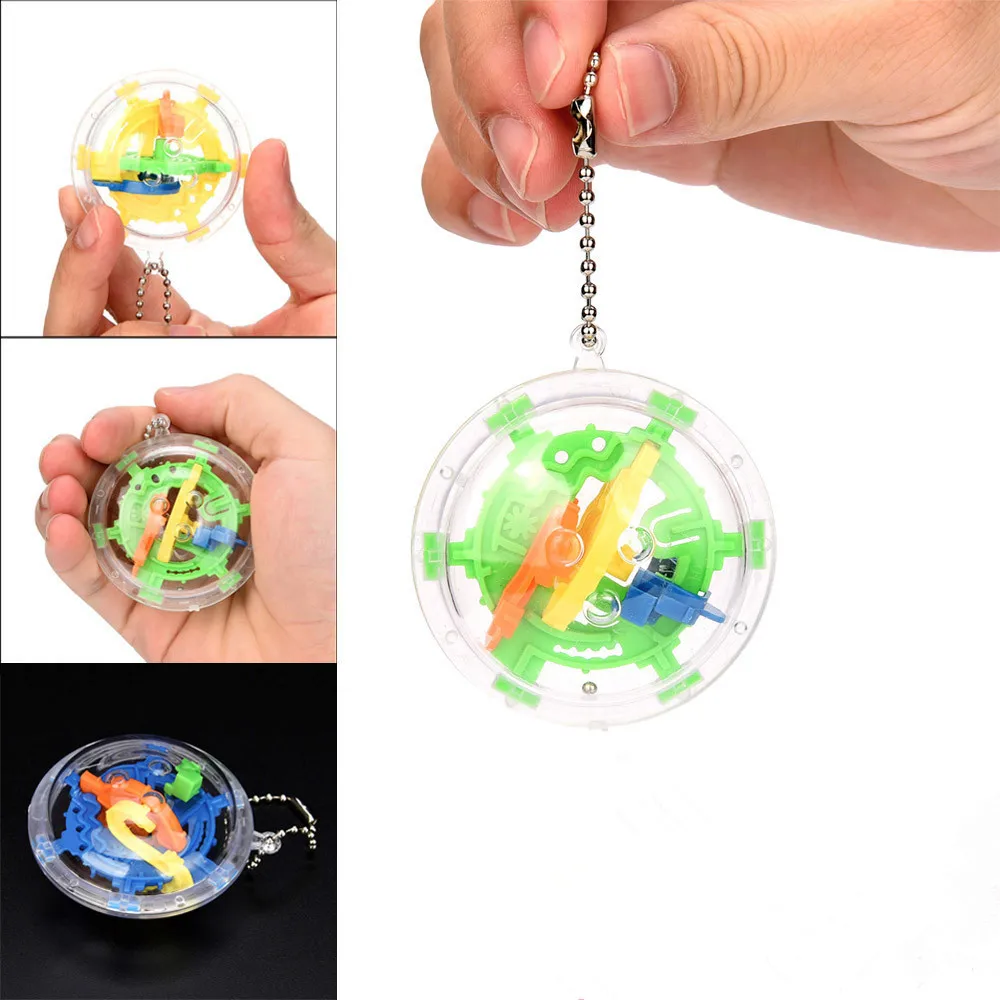 3D магический мини-лабиринт с интеллектуальным шариком детский баланс логическая