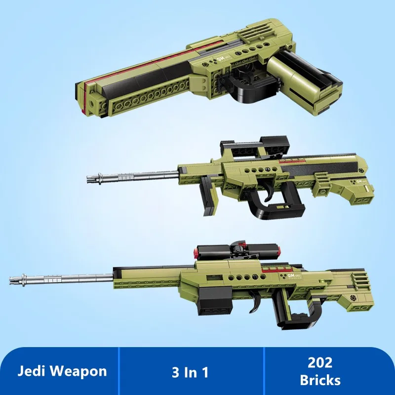 

Пистолет 3 в 1, детский, из блоков, 202 шт.