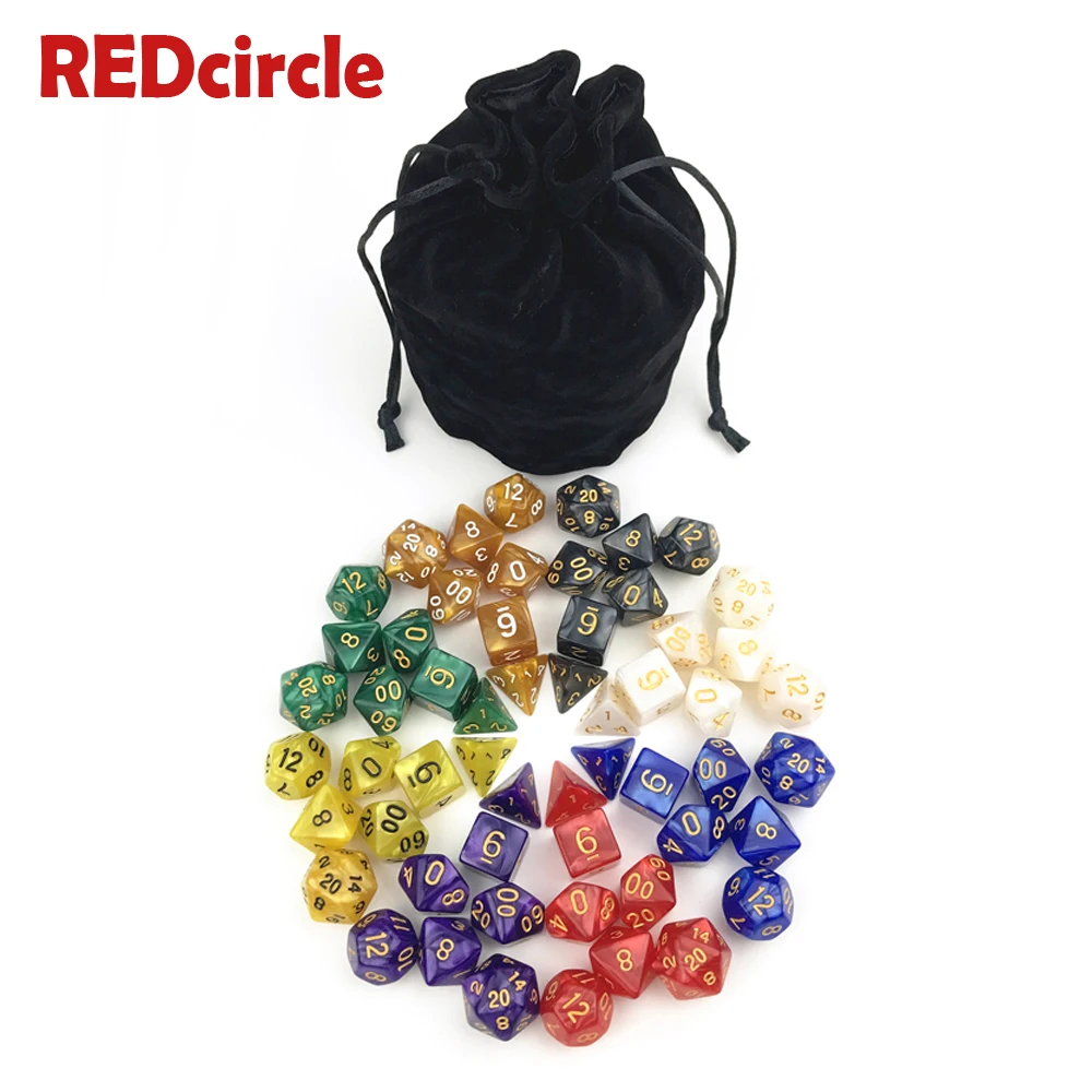 Получения информации об оптовой цене 56 шт./пакет игральные кости DnD набор D4 D6 D8 D10 %