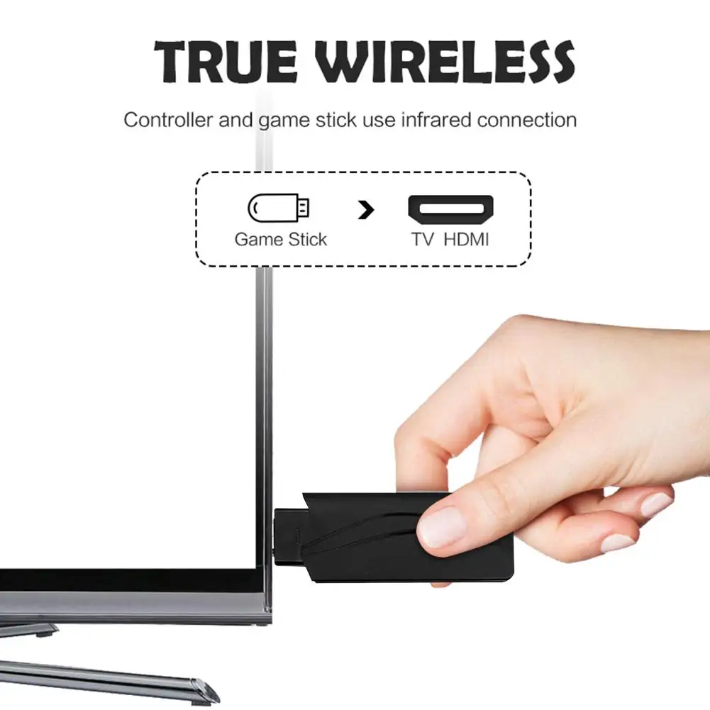 Data Frog USB Беспроводная портативная ТВ видео игровая консоль со встроенными 628