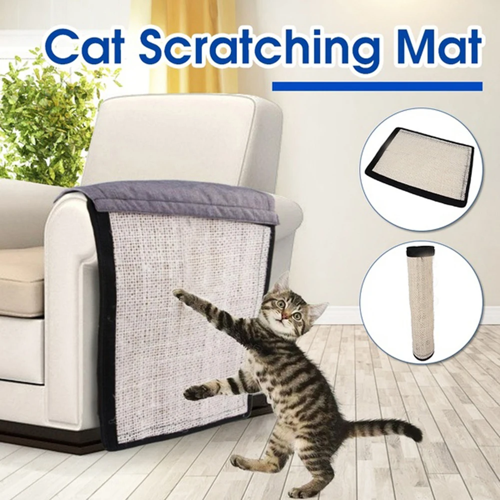 

Cat Scratching Mats Cat Claw Pad Toys Sisal Furniture Protection Grinding Scratching Pad Washable Scratch Board