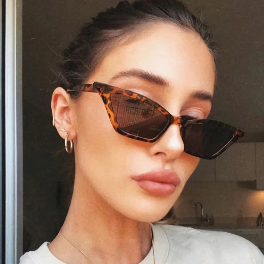 

Sexy Cat Eye Sunglasses Women Brand Designer Mirror Black Triangle Sun Glasses Female Lens Shades