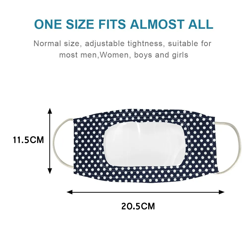 Маска для взрослых с прозрачным окошком видимое выражение глухих и страстных