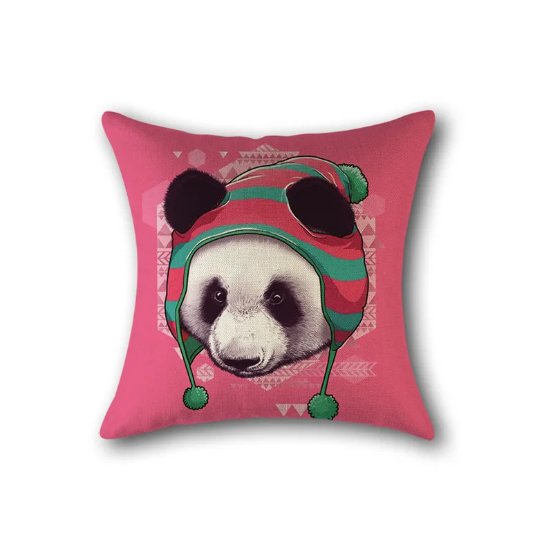 Наволочка с рисунком совы панды и оленя наволочка принтом милых красочных