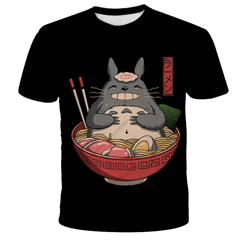 

Cute Japanese Anime Chubby Cat Summer T-shirt for Boys and Girls O-neck Top Super Cute Loose Plus Size T-Shirt for Baby Boys