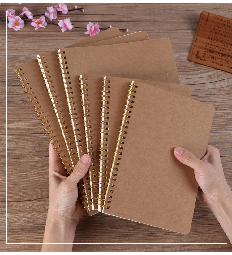 Notebook A5 Schedule Stationery Dot Coil Love Binding Notebook Plan Hardcover Diary Eye Protection School Office Manuscript