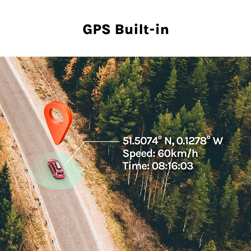 70mai Dash Cam Pro Plus A500S GPS PLUS + Видеорегистраторы для автомобилей спереди и сзади 1944P