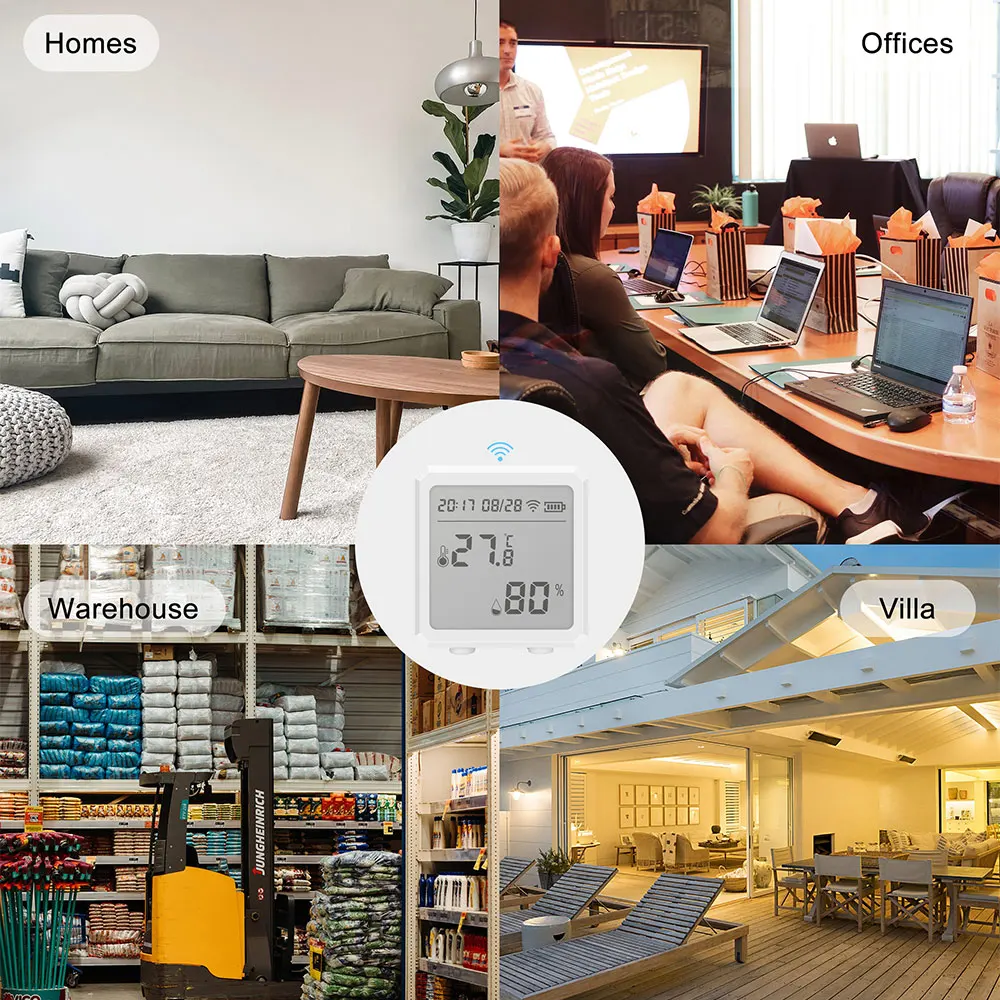 Датчик влажности и температуры Tuya ZigBee умный дом с поддержкой Alexa Google Assistant |