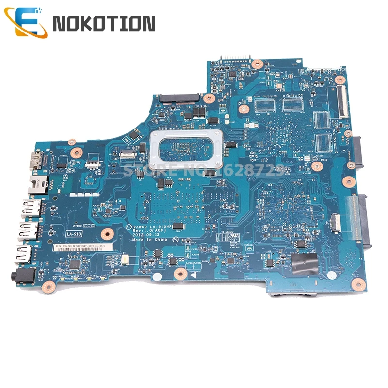 NOKOTION CN-05YGGX 05YGGX 5YGGX VAW00 LA-9104P для Dell Inspiron 3521 5521 материнская плата ноутбука I5-3317U CPU DDR3