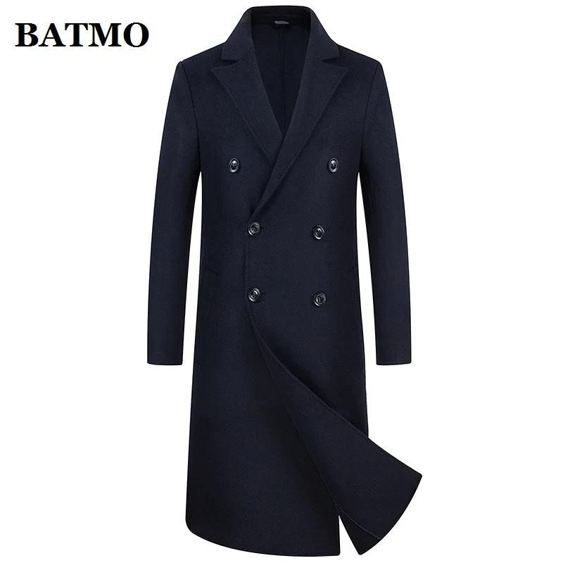 BATMO Новое поступление Зима Высокое качество 70% шерсть длинный Тренч мужской