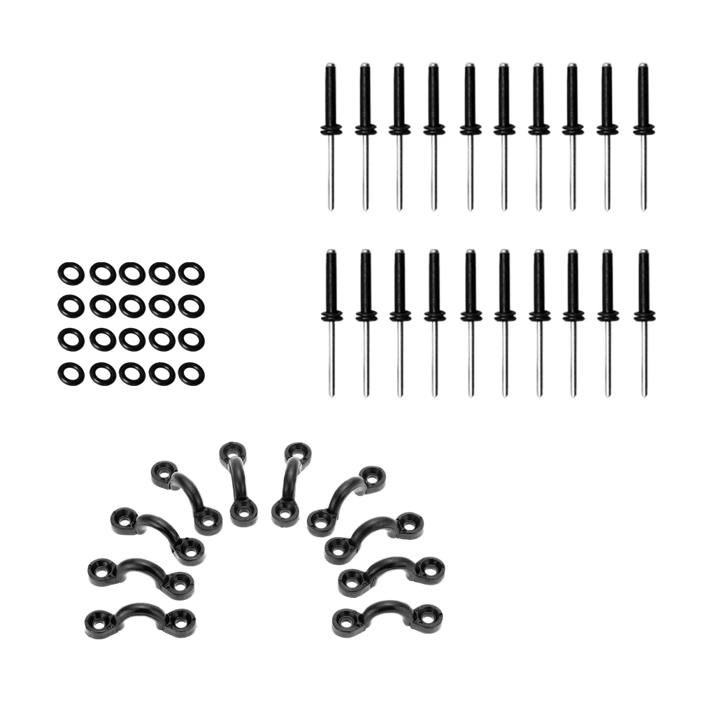 

10-piece Kayak Pad Eyes + 20-piece Tri-fold Rivets + 20-piece