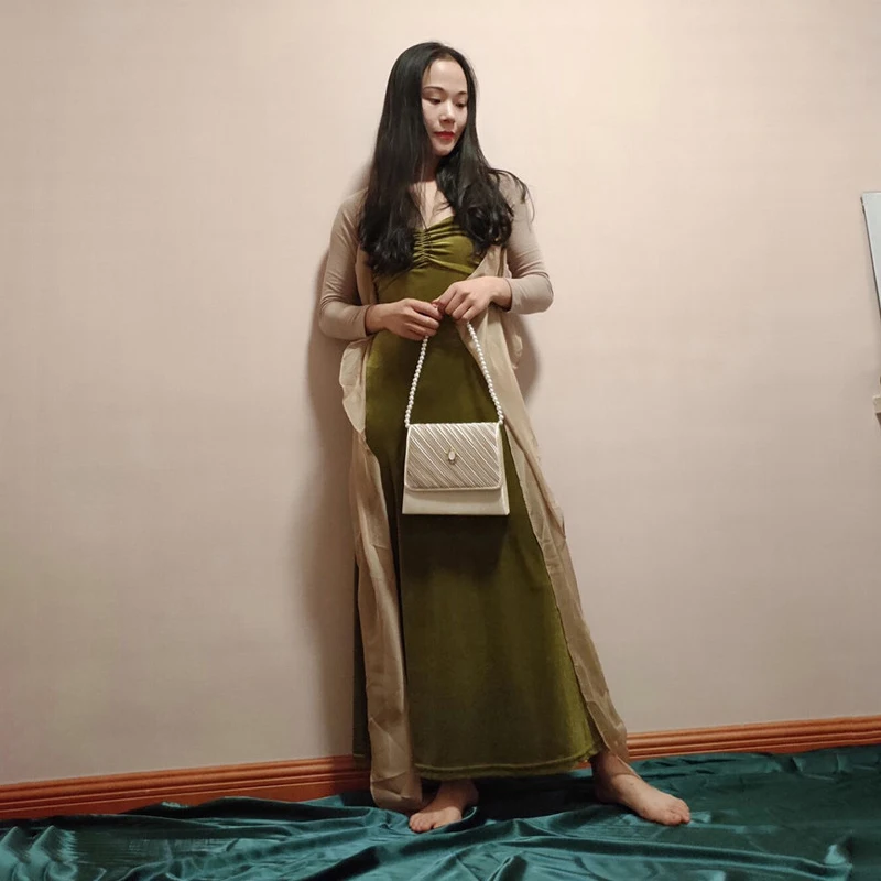 Жемчужные складки вечерняя сумочка Женская Новая Элегантная винтажный