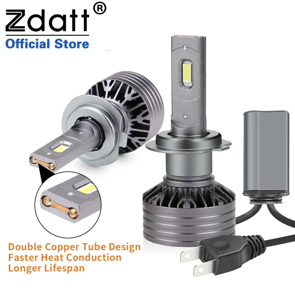 Zdatt H7 светодиодные лампы H4 H1 H3 9005 9006 9012 H11 автомобильных ламп 12000LM 6000K 100W H8 H9 HB3 HB4 для