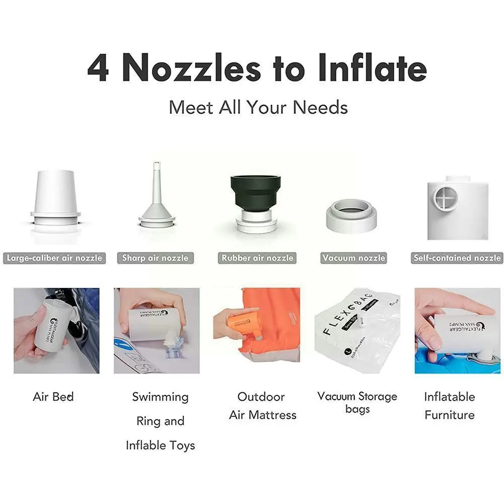 

Насос надувной беспроводной с Usb-зарядкой, мини-помпа для отдыха на открытом воздухе, 3 плавательных электрических кольца, подходит для кемп...