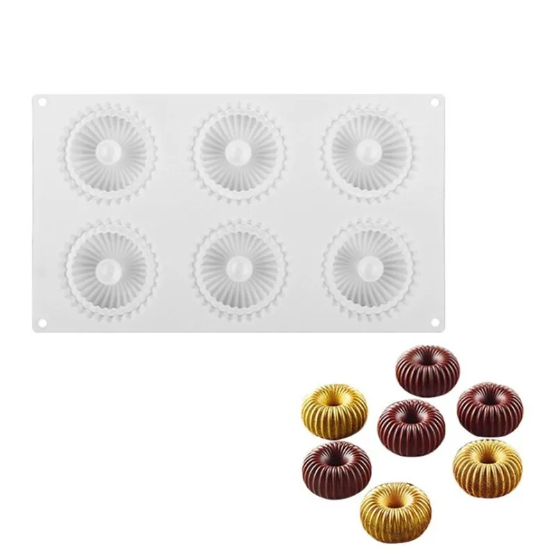 

Cake Donuts Candys Chocolate Silicone Mold Pan for Pastry Jelly Mousse Connector Cylinder Baking Accessories Kitchen Utensils