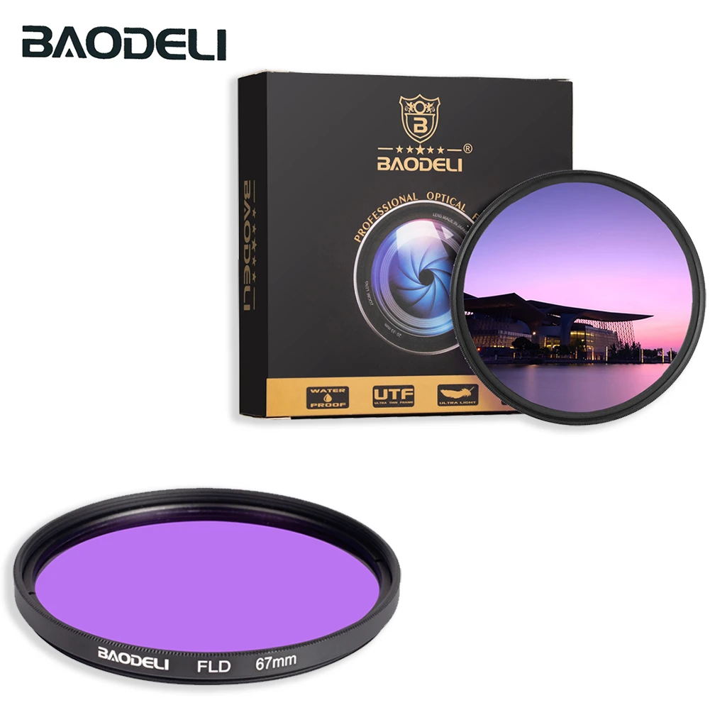 Фильтр для камеры BAODELI Fld 49 52 55 58 67 72 77 82 мм объектив Canon Eos M50 6d 90d 600d Nikon D3200 D3500 D5100 D5600