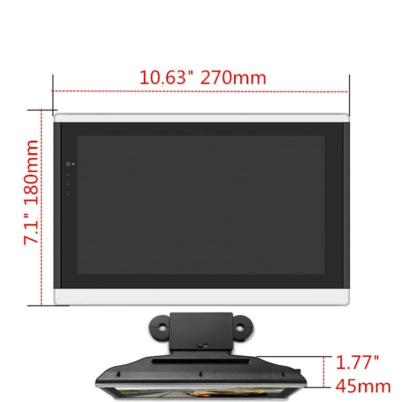 10 1 дюймов Hd Android 7 подголовник автомобильного сиденья четырехъядерный Wifi Fm