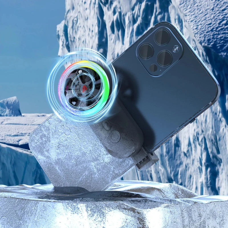 

AHC160 Mobile Phone Cooler RGB Hyun Photoelectric Cooling Clip Mobile Phone Radiator Semiconductor Refrigeration