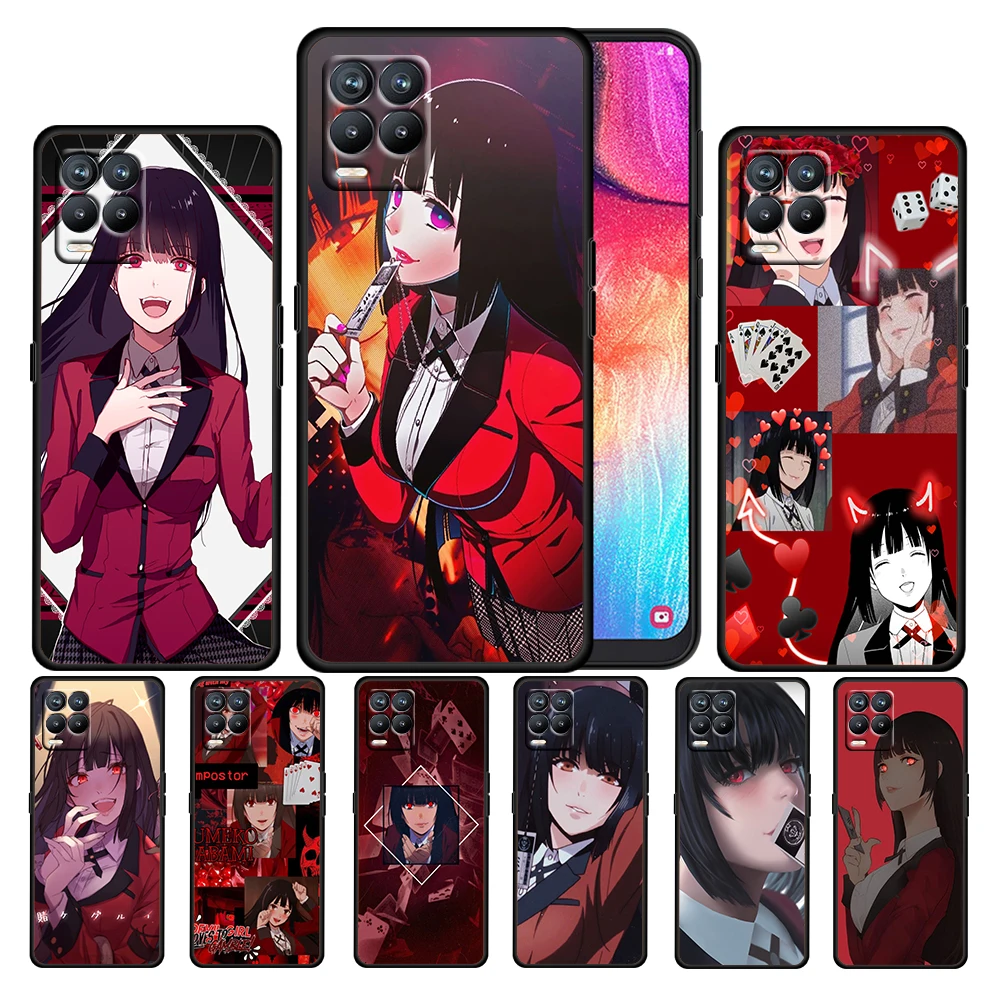 

Kakegurui Anime Yumeko Jabami For OPPO Realme Narzo 30 20 8 8i 7 6 5 3 2 Pro Global 5G Soft TPU Silicone Black Phone Case Cover
