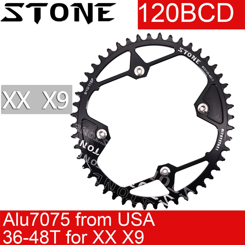 Stone Chainring for XX X9 120 BCD Oval 36t 38T 40T 44 46T 48T road MTB Bike Chainwheel 120bcd for sram tooth plate