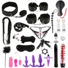 Набор для БДСМ, набор игрушек для сексуальной стимуляции, наручники, повязка на глаза, напальчник, вибратор для пар