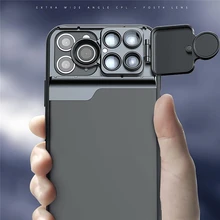 CPL Fisheye Macro Telephoto Long Focus Lens Mobile Phone External Lens & Lens Case Kit for iPhone 12 Series Smartphone