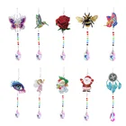 Алмазная мозаика 5D сделай сам, Набор для творчества с ловцами солнца, с кристаллами и подвесками в виде колокольчиков