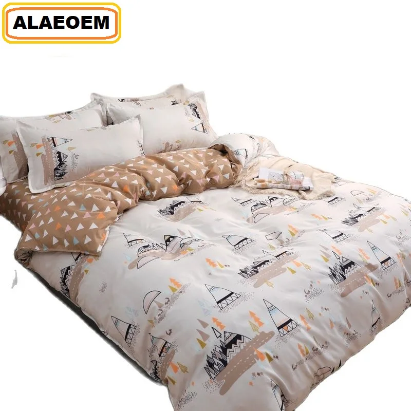

Cartoon Bedding Set Duvet Cover Flat Sheet and Pillowcase Queen King Quilt Cover Bed Sheets Double Twin Bedspread 220x240cm