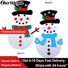 Детская войлочная Рождественская елка OurWarm, украшение в виде снеговика, новогодние игрушки, рождественские подарки для детей, рождественские войлочные украшения 2018