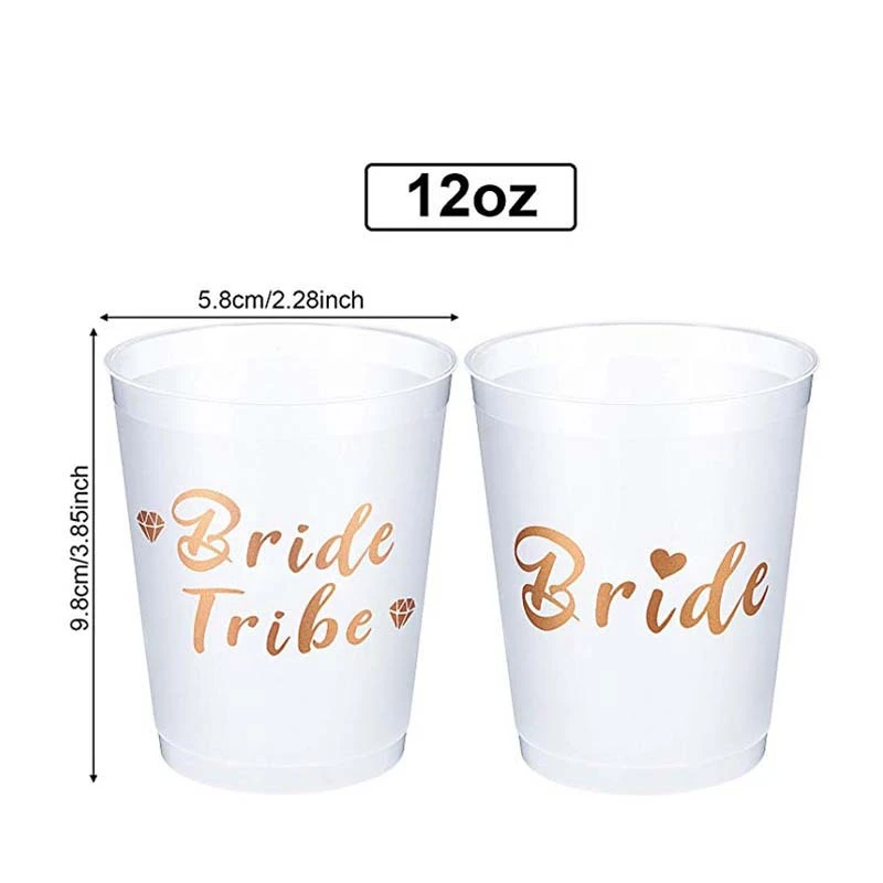 1Pcs Bride 11Pcs Tribe Cups Bridal Shower Wedding Engagement Party To Be Hen Night Bachelorette Decor | Дом и сад