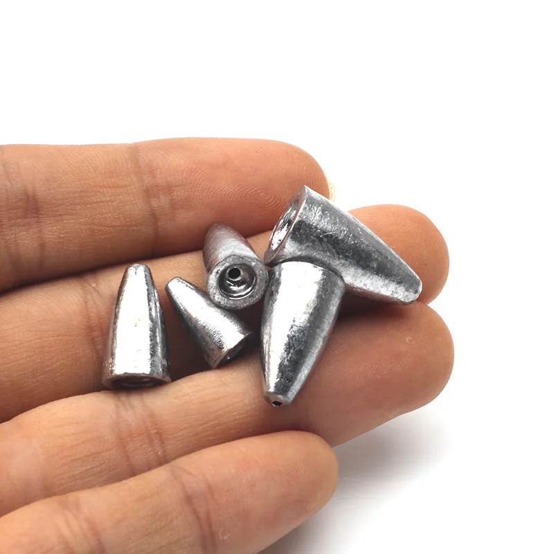 Rompin 5 шт. рыболовные грузики в форме пули свинцовые грузила для рыболовного