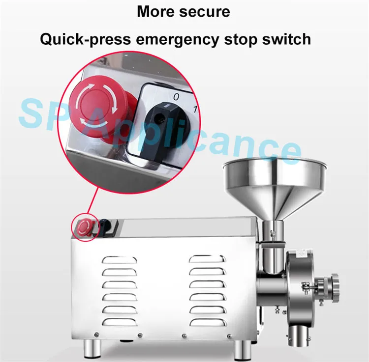 3000 Вт Коммерческая Машина для измельчения пищевого зерна Сверхтонкая мельница