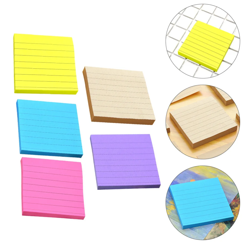 

1 Set Adhesive Paper Notepads Stationery Note Pads Memo Pads (Assorted Color)