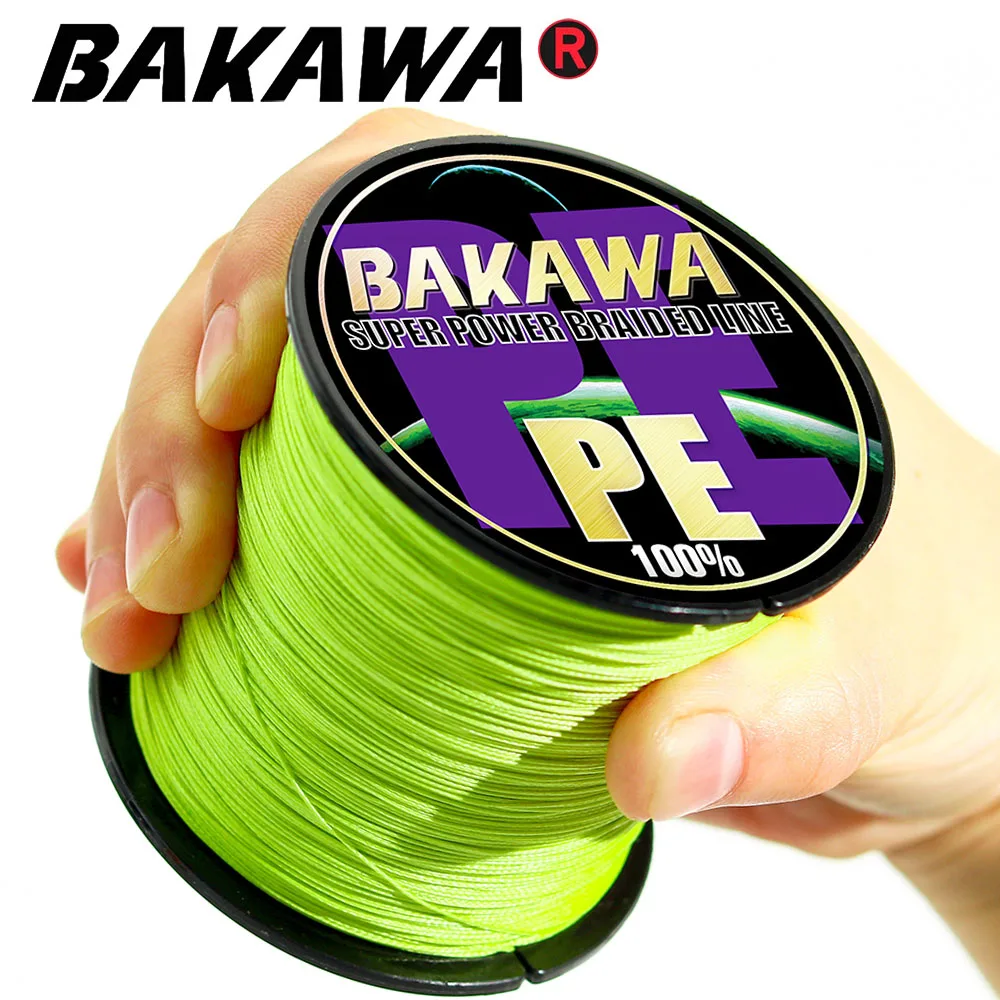 

BAKAWA 4 нити 300 м многоцветная плетеная рыболовная леска для морской соленой воды, для ловли карпа, плетеная Экстремальная 100% PE, суперпрочная, г...