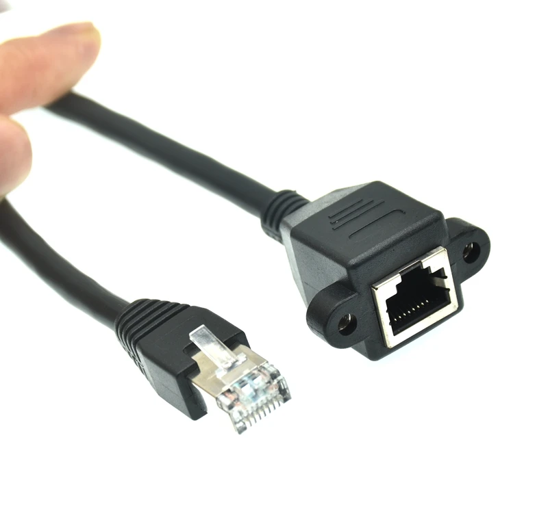 Сетевой Удлинительный кабель RJ45 штекер гнездо винтовая панель крепление Ethernet LAN 5