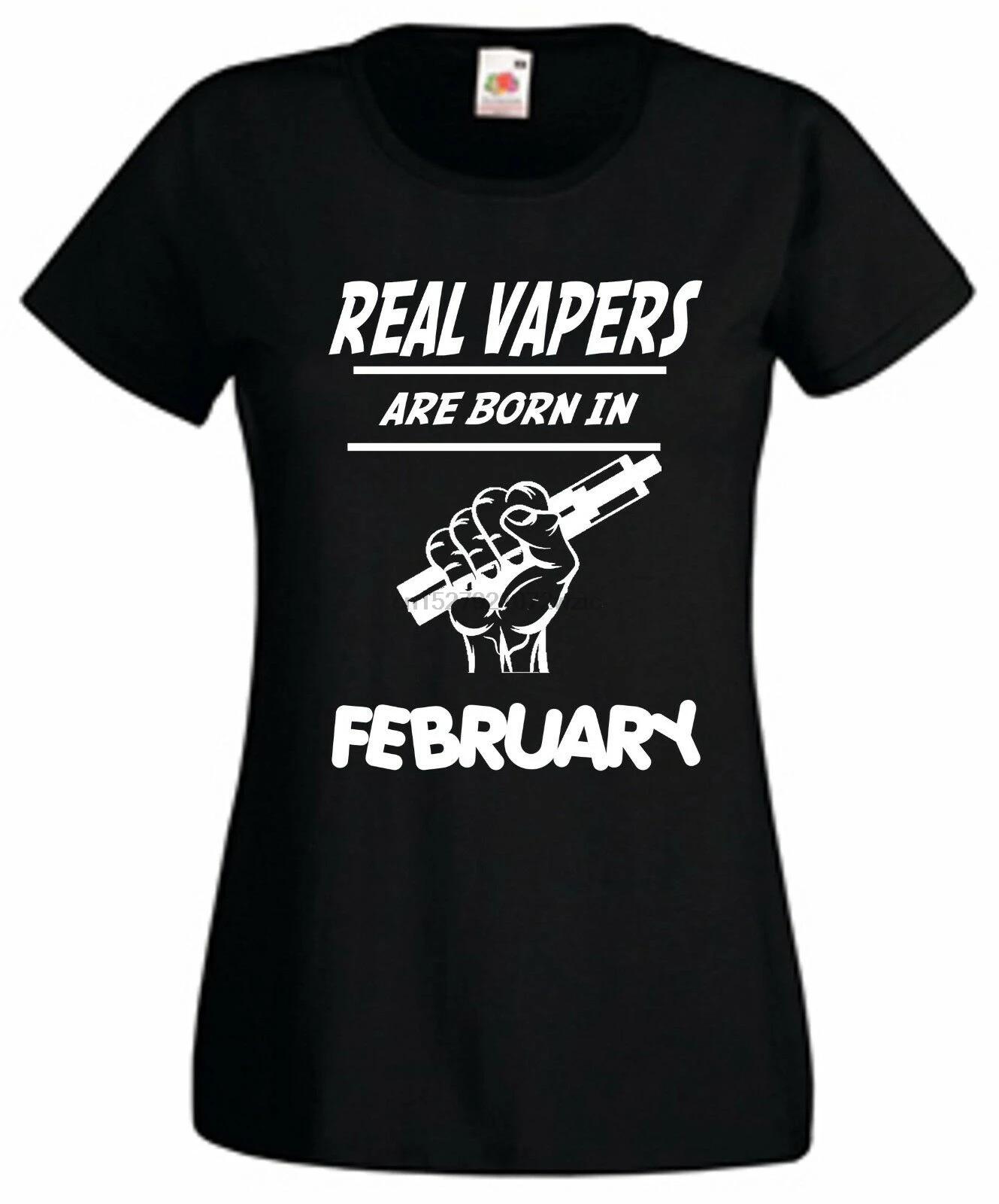 Дамы Vaping футболка реальные Vapers рождены в февраля подарок на день