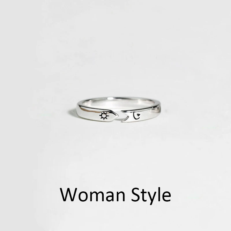 Women Style Оригинальные Серебряные парные кольца ручной работы для мужчин и женщин, креативные парные кольца, подарок на день рождения - Цвет основного камня: Women Style