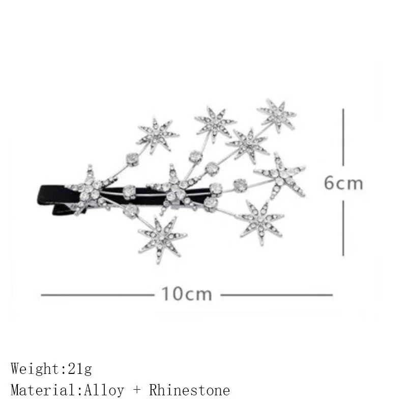 Женские заколки со стразами золотистые и Серебристые аксессуары для волос в