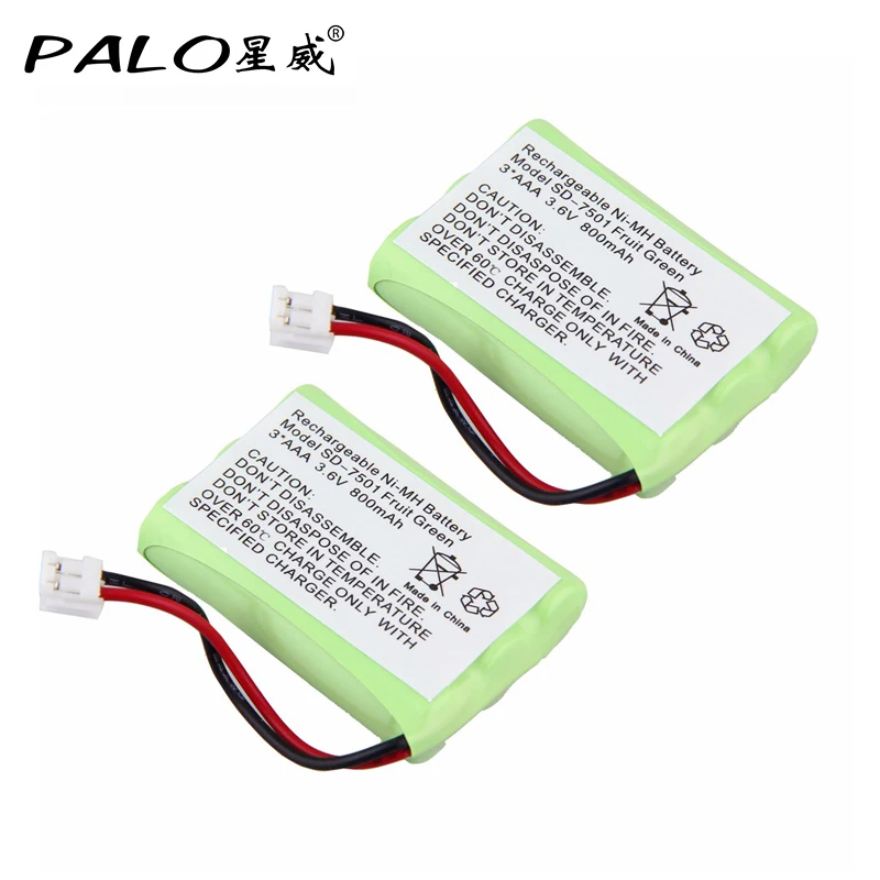 PALO 2 шт. 3 6 В 800 мАч Ni MH аккумулятор для домашнего телефона Motorola SD 7501 V Tech 89 1323 00 AT & T