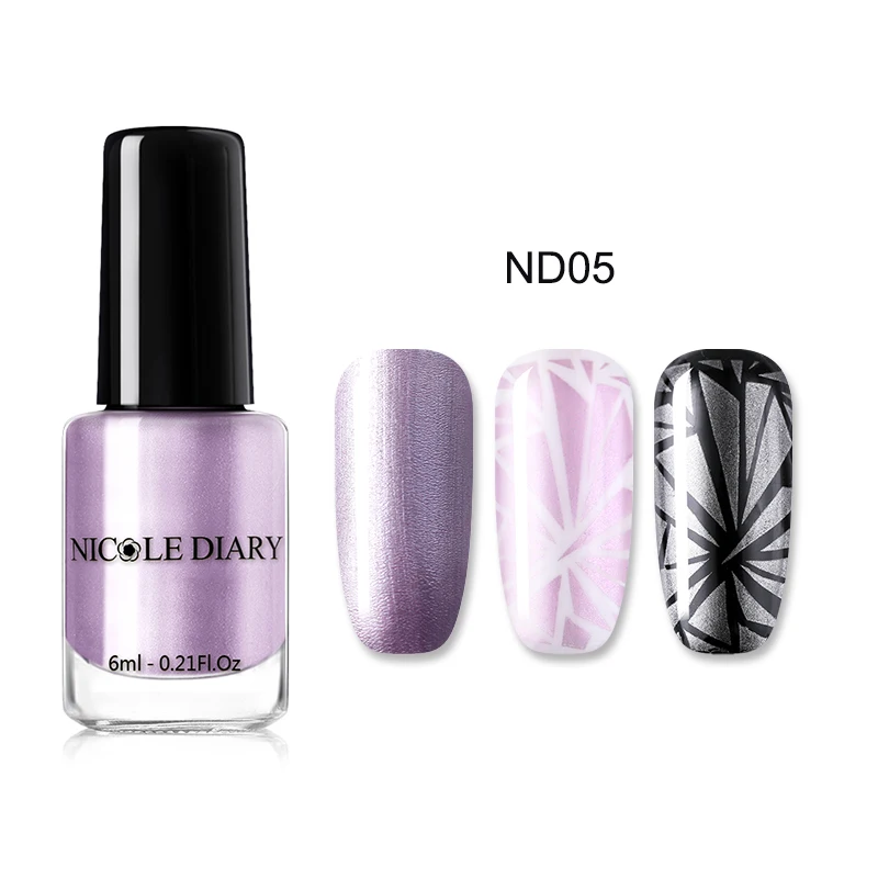 6ml Metallic ND05 Николь штамп для ежедневника лак для ногтей штамповка лак для ногтей DIY штамповка пластины инструменты - Цвет: 6ml Metallic ND05