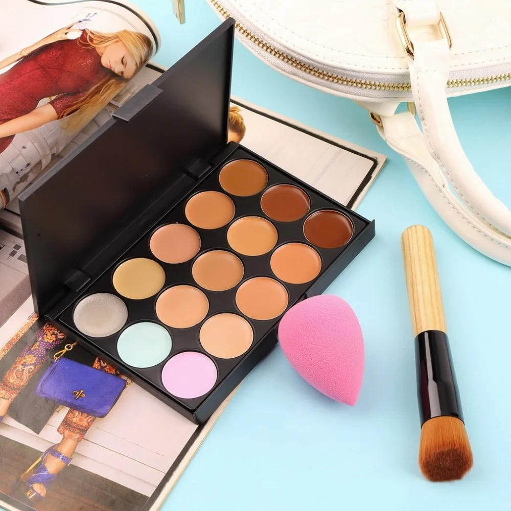 15 Цвет Профессиональный консилер праймер для лица крем контур палитры макияжа