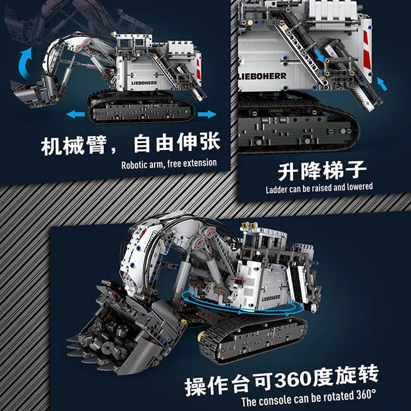 

13130 Liebherr R 9800 Excavator Compatible 42100 Building Blocks Bricks Educational Toys Christmas Gifts For Children