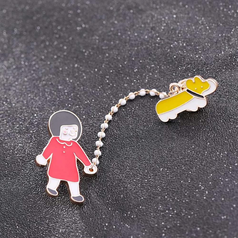 Симпатичная мультяшная креативная брошь в виде капли масла эмалированная