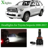 xlights for toyota sequoia 2008 2017 led headlight bulb low high beam lamp car headlamp ultra bright auto light 12v 24v 6000k