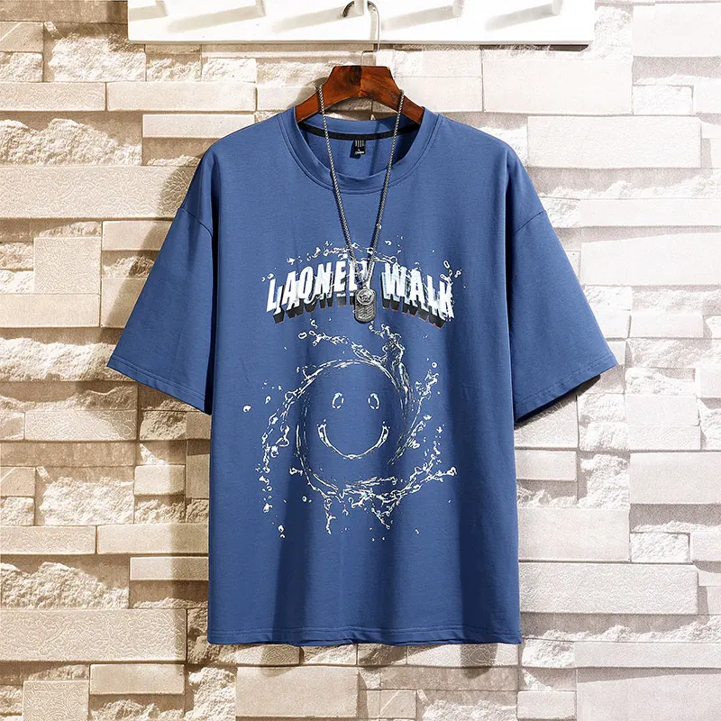 SingleRoad Мужская черная футболка 2021 большой размер аниме хлопок панк хип хоп