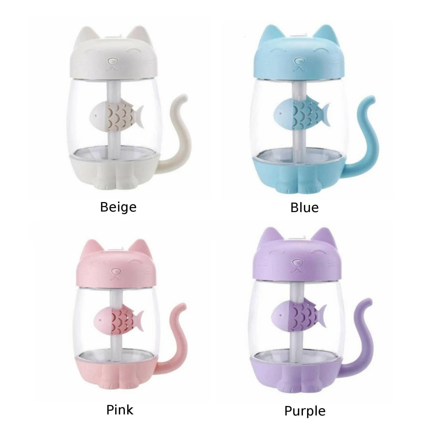 Utrasonic очиститель воздуха диффузор Увлажнитель вентилятор USB ночник домашний