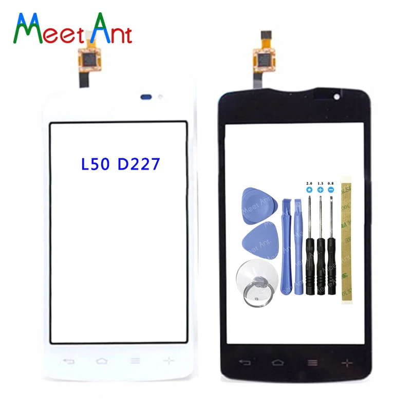 

High Quality 4.0" For LG L50 D213 and L50 D227 Touch Screen Digitizer Sensor Outer Glass Lens Panel Black White+Tracking