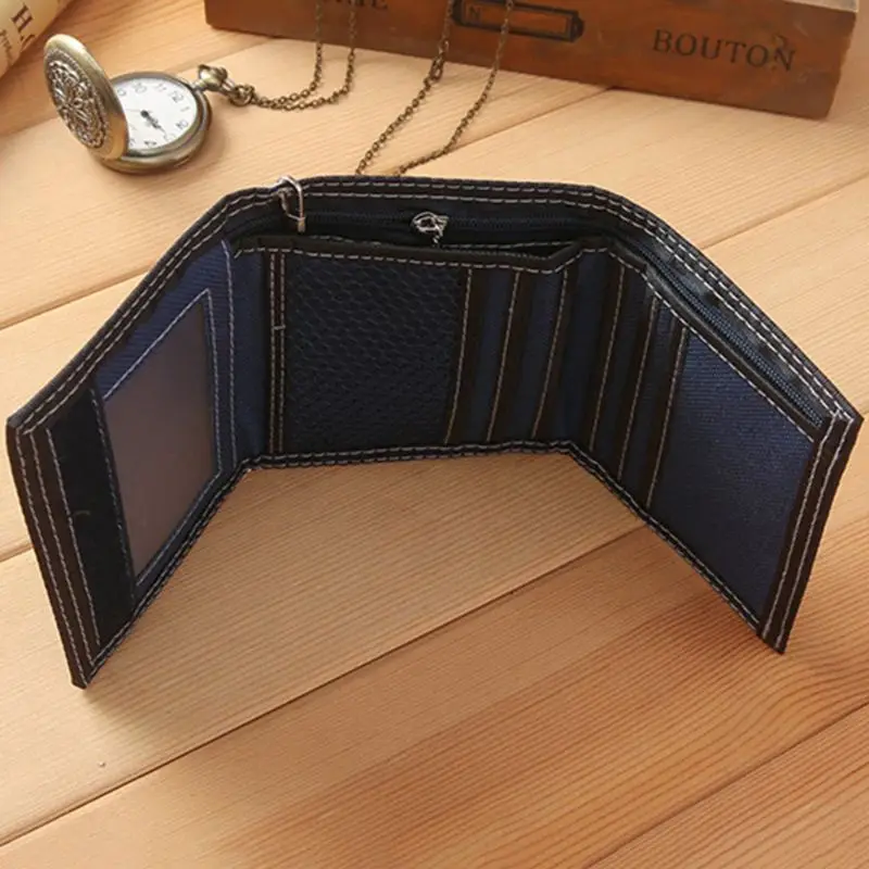 Мужской холщовый кошелек кредитный держатель для карт брелок сменный