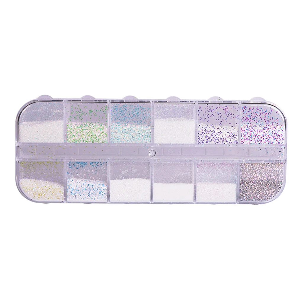 12 Сетки AB красочные сахара тонкая пудра блестки 3D сделай сам ультра-тонкие для